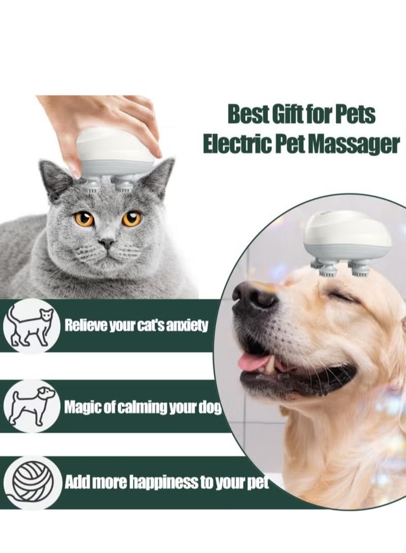 جينغبين مصغرة رأس تدليك  المحمولة قابلة لإعادة الشحن 3D العجن  10 دقيقة توقيت تلقائي  مادة ABS خفيفة جدا  نوع C الشحن السريع  هدية له / لها (أبيض) - Image 5