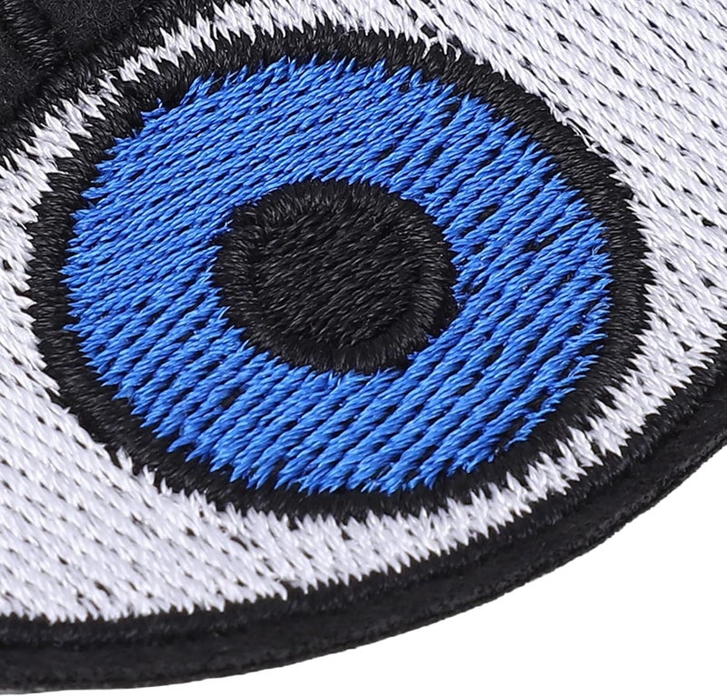 Big Eye Pattern Iron On Patches, 6pcs Bright Color DIY Sewing Patches for Clothes, Hats, Jackets - Easy to Iron, Durable Cotton Material, Perfect DIY Gifts for Kids - Image 3