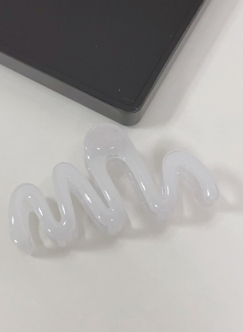 Goolsky Elegant Wave Hair Claw for Women and Girls -Sweet Simple Irregular Hair Clip Headwear - Large Plastic Hairpin with Solid Color - Fashion Design Accessory for Ages 14+ - Image 3