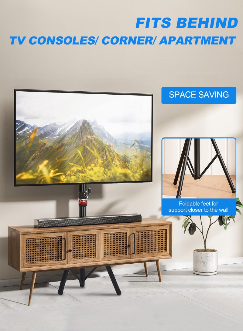 ULHYC Floor standing TV stand for screen sizes from 32 to 60 inches, suitable for LCD, LED, OLED and 4K screens. Stable tabletop stand with adjustable viewing angle and load capacity up to 20 kg - Image 5
