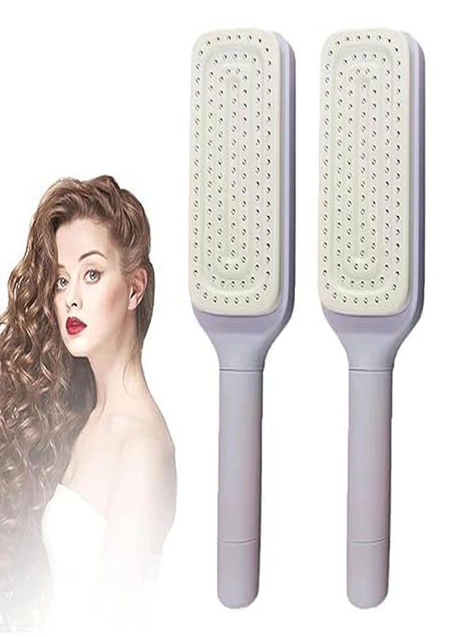 Doville 1pcs Automatic Cleaning Rotating Lifting Comb, Rotate Lifting Self Cleaning Hairbrush for Women, 4 in 1 Self Cleaning Hair Brush, Self-Cleaning Anti-Static Massage Comb (multycolor) - Image 1