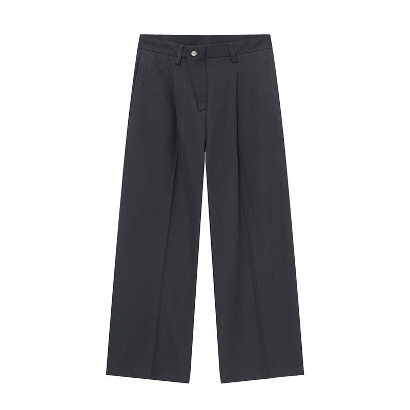 MTLCLOTHES Mens 2024 Fall Casual Wide-Leg Trousers apricot  - Image 2