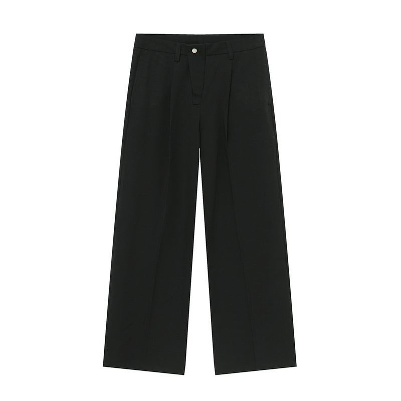 MTLCLOTHES Mens 2024 Fall Casual Wide-Leg Trousers apricot  - Image 1