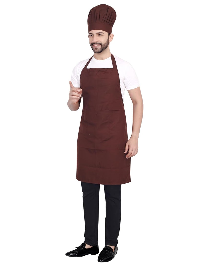 Click One Click One Chef Kitchen Apron with Cap 24x34 inch 61x86cm - Image 3