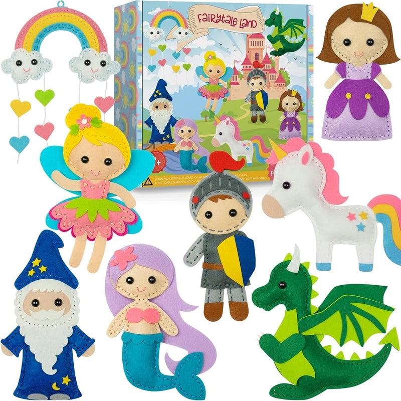 Joyzzz Sewing Kit for Kids, DIY Stuffed Animal Making with Precut Felt Pieces, Includes Plastic Needles and Thread, Creative Arts and Crafts for Ages 7 Plus, Builds Coordination and Patience - Image 1