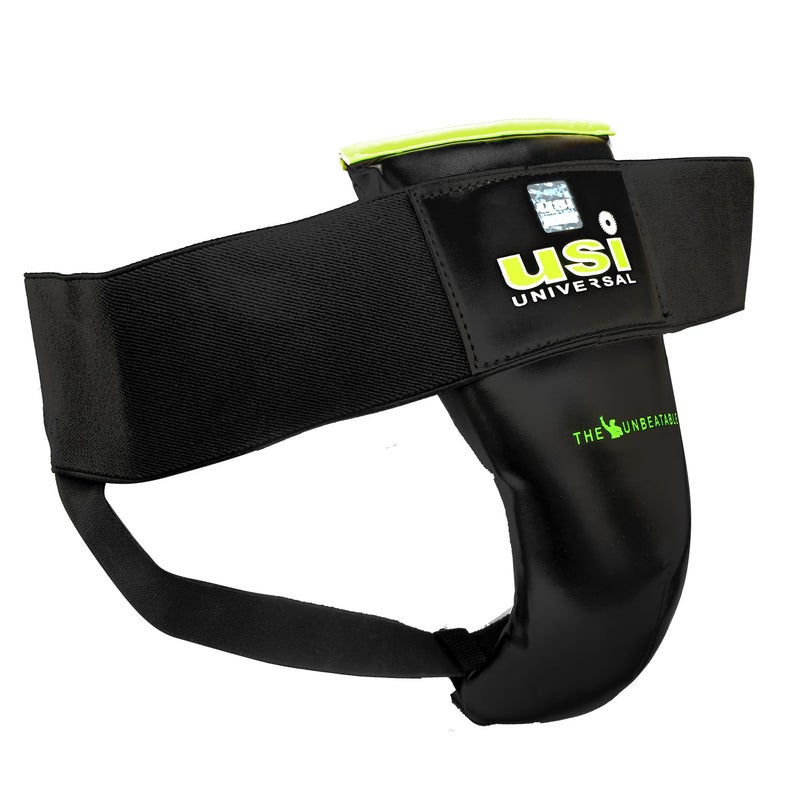 USI UNIVERSAL 629PU Groin Guard for Men Boxing MMA Training Thai Kickboxing Protection, Thick PU, Curved Plastic Cup, Mesh Lined, Elasticated Hook and Loop, Waist Closure (Size L/XL) - Image 4