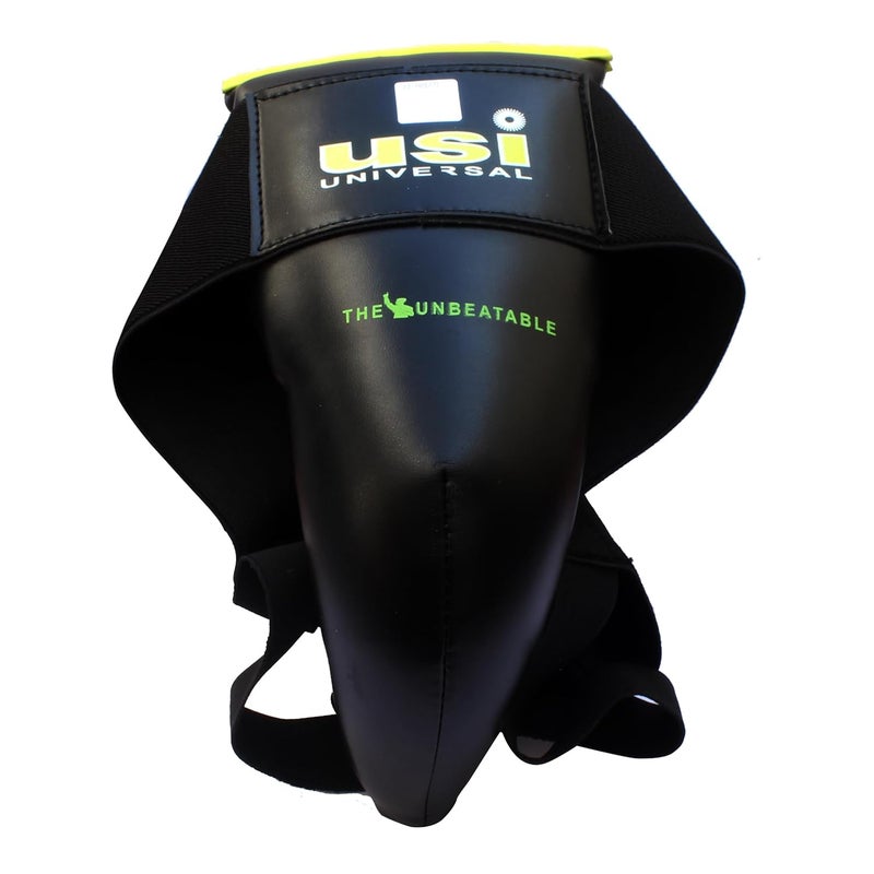 USI UNIVERSAL 629PU Groin Guard for Men Boxing MMA Training Thai Kickboxing Protection, Thick PU, Curved Plastic Cup, Mesh Lined, Elasticated Hook and Loop, Waist Closure (Size L/XL) - Image 2
