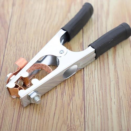 Bolsen 2pcs 300A/500A/800A Earth Ground Cable Clip Clamp Welding Manual Welder Electrode Holder Welding Processing Ground Clamp Professional Tools (800A With holster), Silver - Image 4
