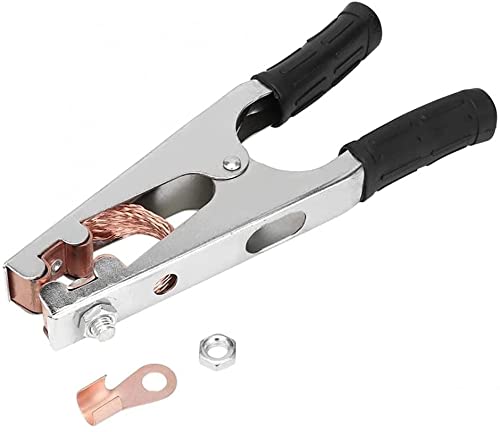 Bolsen 2pcs 300A/500A/800A Earth Ground Cable Clip Clamp Welding Manual Welder Electrode Holder Welding Processing Ground Clamp Professional Tools (800A With holster), Silver - Image 3