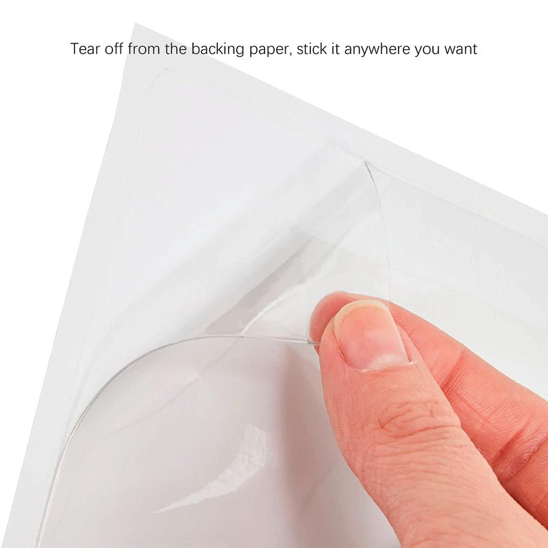 IMAGAME Clear Adhesive Business Card Pocket swith Side Open for Loading, 50 Pack, Plastic Labels Holders for Storage Bins and Library Card, Ideal for Organizing and Protecting Your Business Cards - Image 5