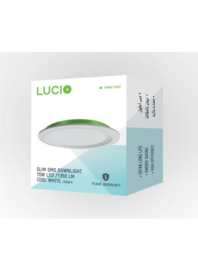 Lucio 6500K 15W 1350 Lumen Durable LED Panel Light Cool White 170 x 29mm - Image 1