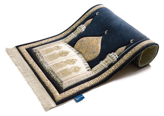 مصلية فاخرة بتصميم الكعبة المشرفة - جودة عالية ونقش بارز 64x120 cm - Image 1