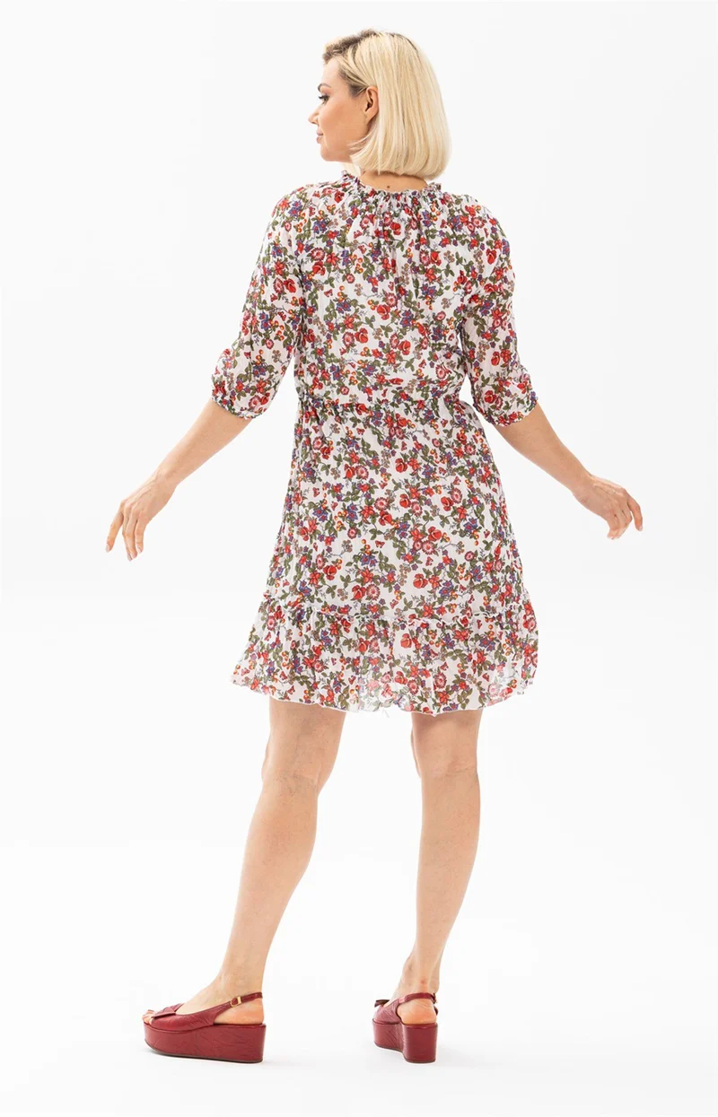 Eliş Şile Bezi Floral Print Dress