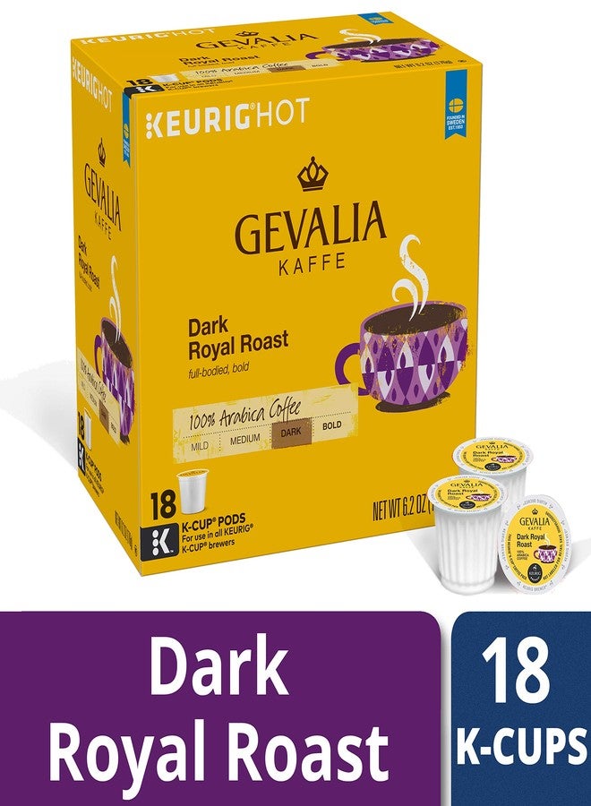 GEVALIA قهوة جيفاليا دارك رويال روست، كبسولات كي-كاب، 6.2 أونصة، 18 كبسولة - Image 2