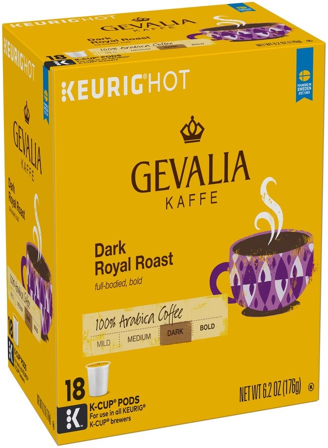 GEVALIA قهوة جيفاليا دارك رويال روست، كبسولات كي-كاب، 6.2 أونصة، 18 كبسولة - Image 4