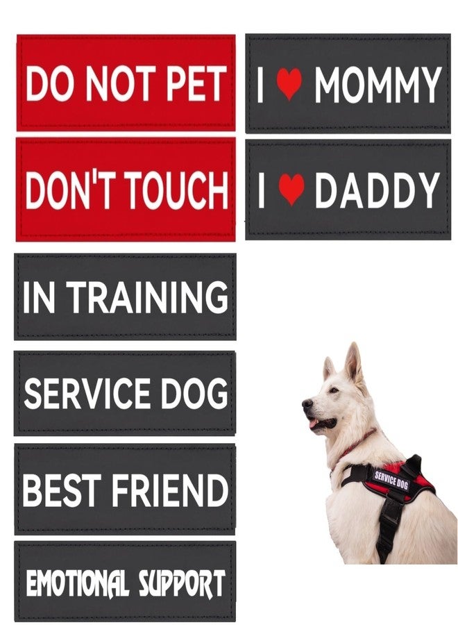 walitefu Service Dog Patch 8 Pcs, Do Not Pet, Best Friend, in Training, Emotional Support Patch, (Large-1.50 x 5.12) - Image 1