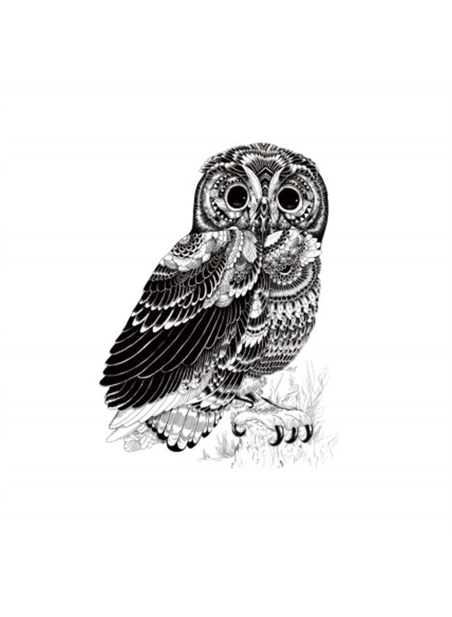 Finrray Owl Temporary Tattoos Large Temporary Tattoo Half Arm Tattoo Sleeves Stickers Shoulder Body Art for Men Women Teens-6 Sheets - Image 5