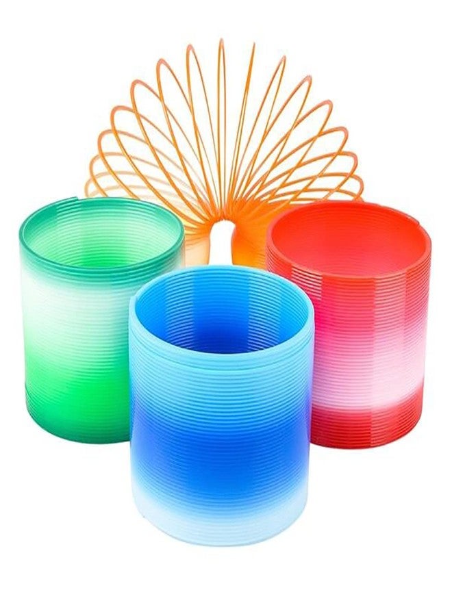 Chochkees Plastic Two-Tone Coil Spring, Goody Bag Fillers, Party Favor for Kids, 3" Inches (80mm) (4-Pack) - Image 1