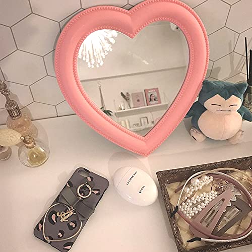 Utavu Makeup Mirror Heart Shape Wall Desktop Mirror Cosmetic Vanity Mirror for Women Ladies Friends Gift - Image 4
