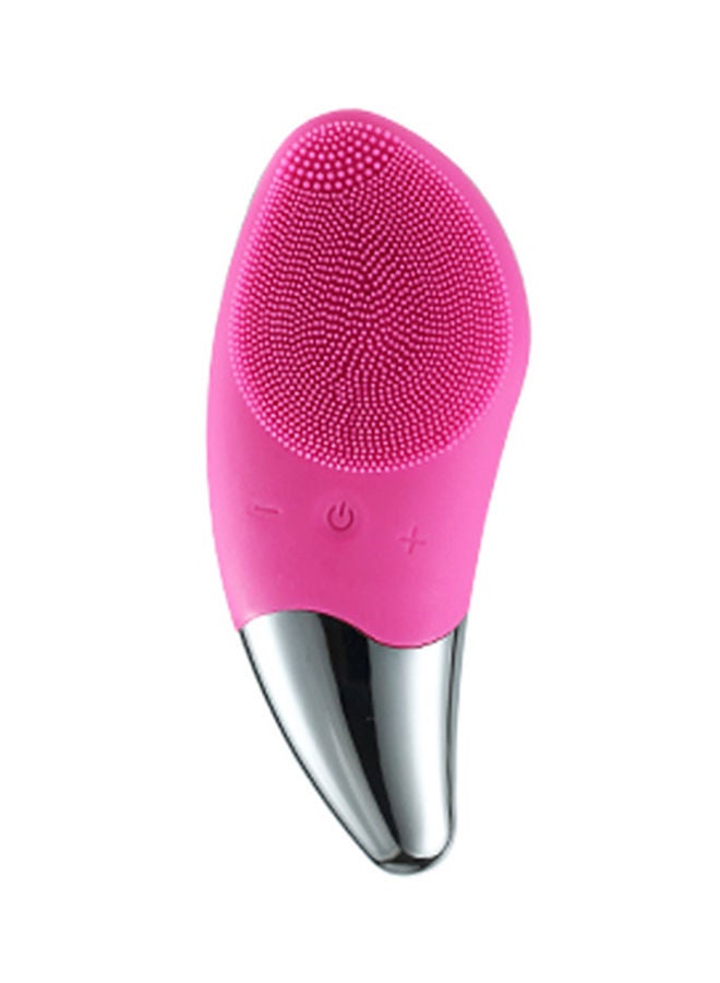 إسكدنيا أداة من السيليكون للتنظيف بالجل والاهتزاز الصوتي وردي / فضي