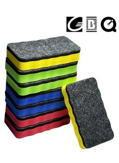GBQ 8pcs Magnetic Whiteboard Eraser Set Yellow Green Blue Red  - Image 1