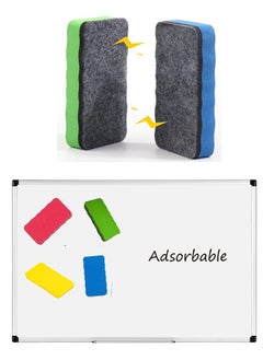 GBQ 8pcs Magnetic Whiteboard Eraser Set Yellow Green Blue Red  - Image 4
