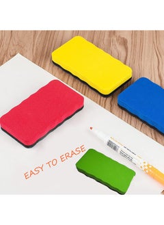 GBQ 8pcs Magnetic Whiteboard Eraser Set Yellow Green Blue Red  - Image 5