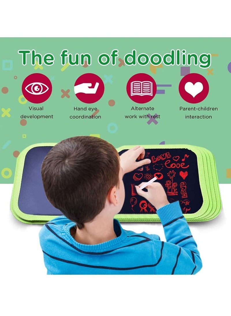 سيوسي Erasable Drawing Board, 14 Sides Reusable Doodling Book with 12 Watercolor Pencils Magic Little Blackboard Preschool Travel Art Toys to Enhance Children's Creativity Set (Dinosaur) - Image 5