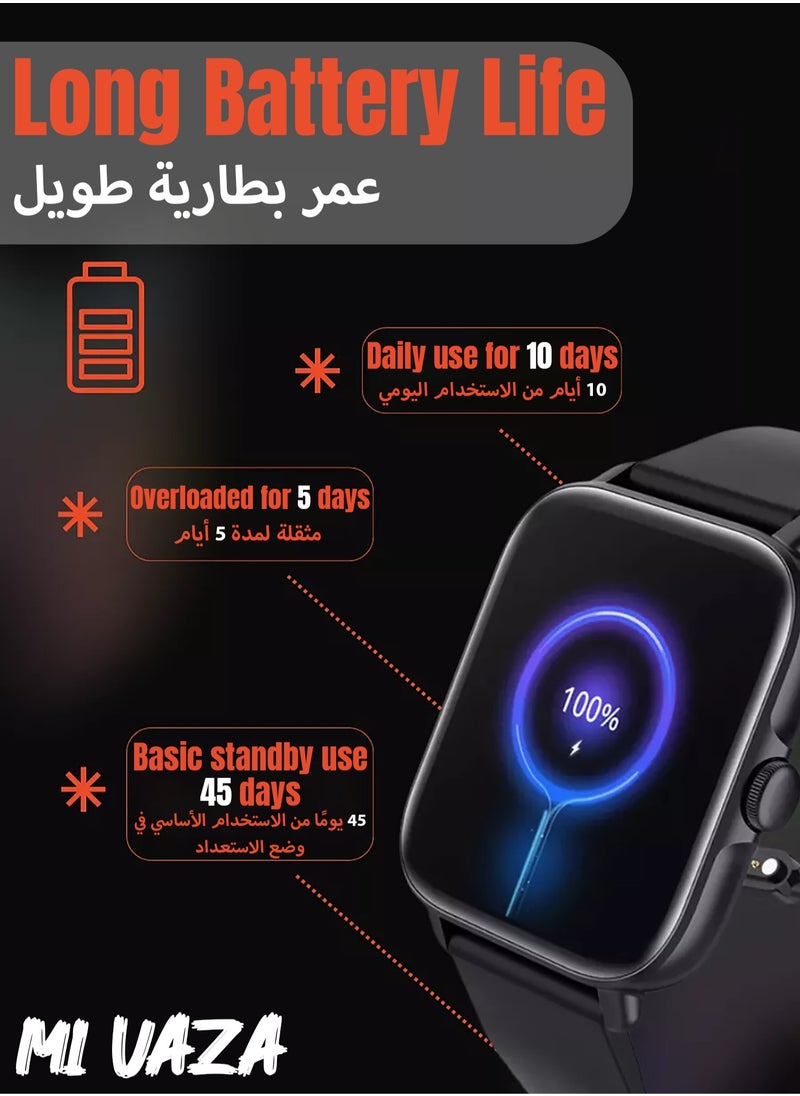 Mi VAZA - Smart Watch for Women,Fitness Watch(Answer/Make Call),RunmefitOS 2.0 Built-in, [24H Heart Rate Sleep Blood Oxygen Monitor],IP68 Waterproof,100 Sports Modes Step Calorie Watches for iOS&Android Phones - Image 1