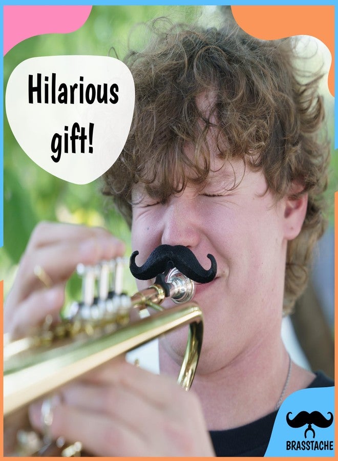 Brasstache The Original 2.0 - [2-Pack] Clip-on Mustache for Trumpet Mouthpiece, XL and Handlebar Combo Version - Image 2
