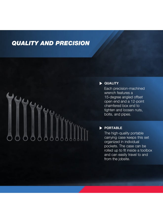 Neiko Neiko 03574A Jumbo Combination Wrench Set | 16 Piece | SAE | 1/4 to 1-1/4 | Raised Panel Construction  - Image 2