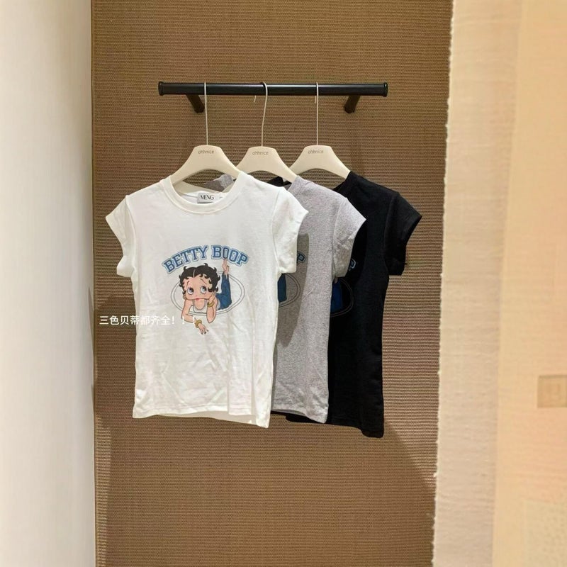 Women's Cartoon Print T-Shirt - Image 1