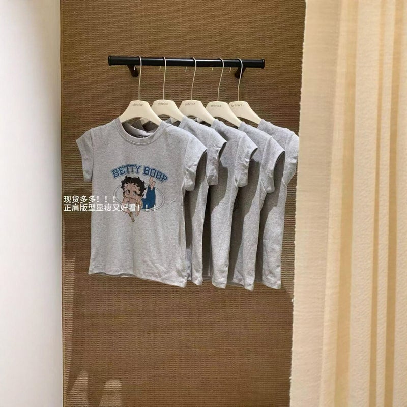 Women's Cartoon Print T-Shirt - Image 4