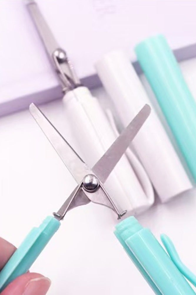 Portable Pen Shape Scissors Creative Safe Folding Scissors DIY Multifunction Paper-Cutting Art Tool School Office Supplies - Image 4