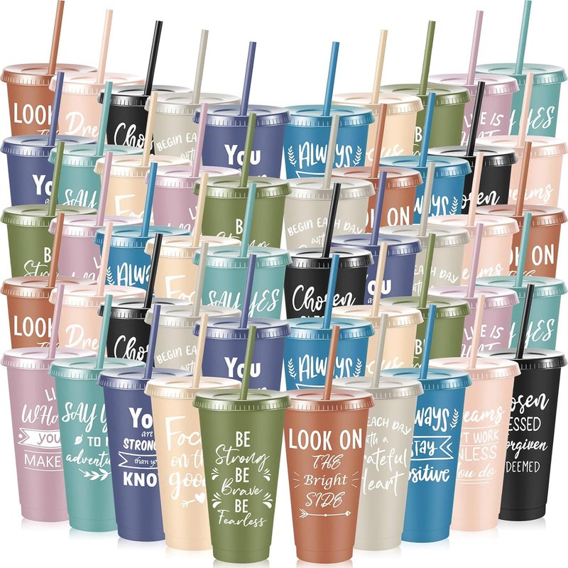 Uiifan 50 قطعة أكواب ملهمة هدايا تقديرية للموظفين وزملاء العمل وفريق عيد الميلاد هدايا شكر، جوائز مكتبية للبالغين في حفلات العمل، زملاء، هدايا مجانية (لون مورنادي) - Image 1