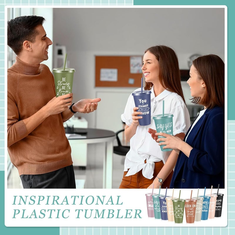 Uiifan 50 قطعة أكواب ملهمة هدايا تقديرية للموظفين وزملاء العمل وفريق عيد الميلاد هدايا شكر، جوائز مكتبية للبالغين في حفلات العمل، زملاء، هدايا مجانية (لون مورنادي) - Image 4