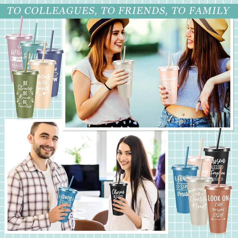 Uiifan 50 قطعة أكواب ملهمة هدايا تقديرية للموظفين وزملاء العمل وفريق عيد الميلاد هدايا شكر، جوائز مكتبية للبالغين في حفلات العمل، زملاء، هدايا مجانية (لون مورنادي) - Image 5