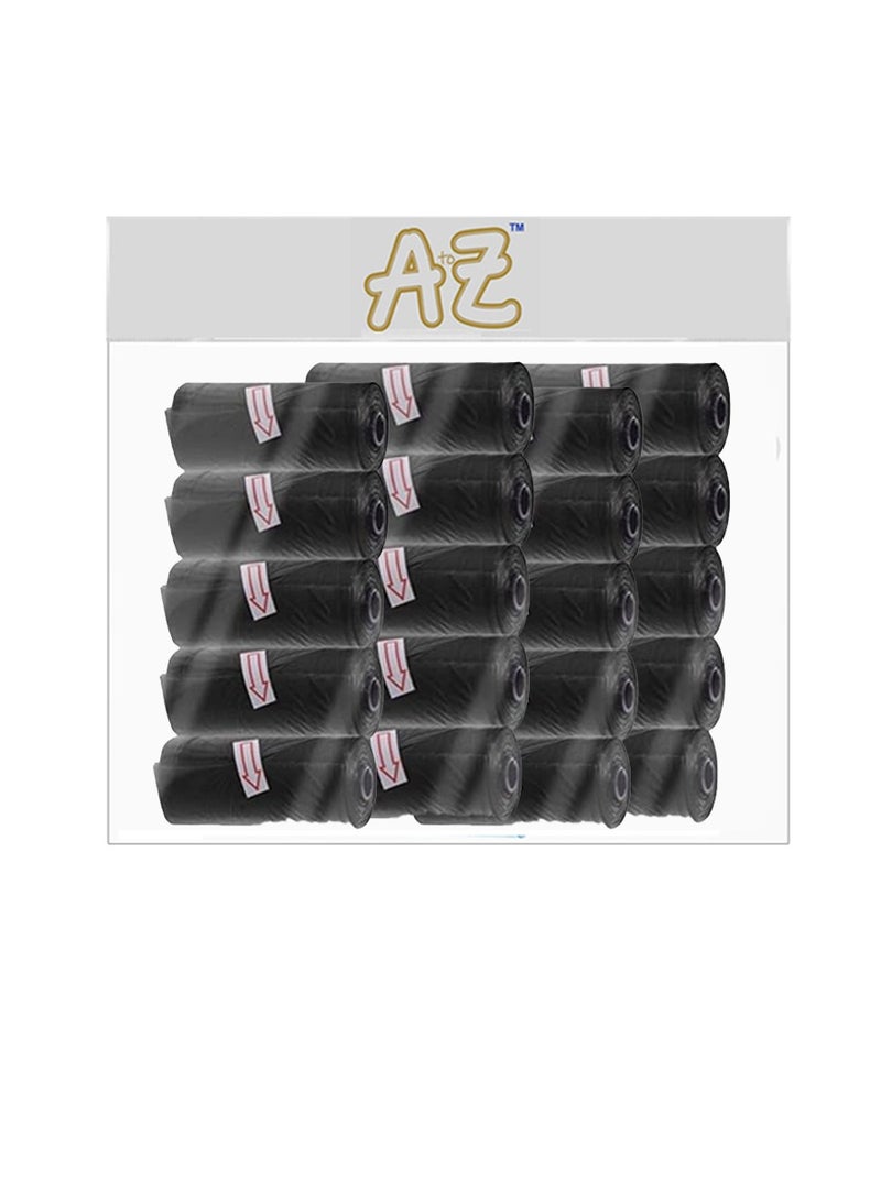 A to Z Disposable Non Scented Bag 22 x 32cm Count 300 Pack of 20 - Black - Image 1