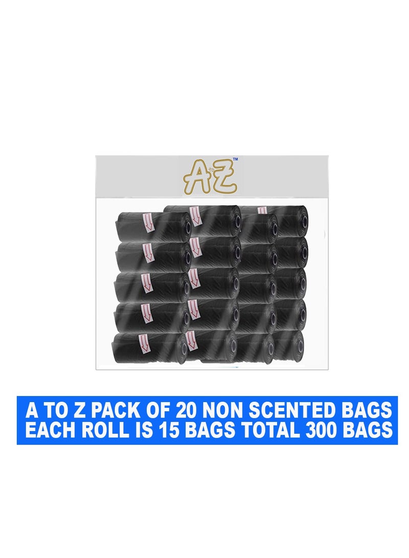 A to Z Disposable Non Scented Bag 22 x 32cm Count 300 Pack of 20 - Black - Image 2