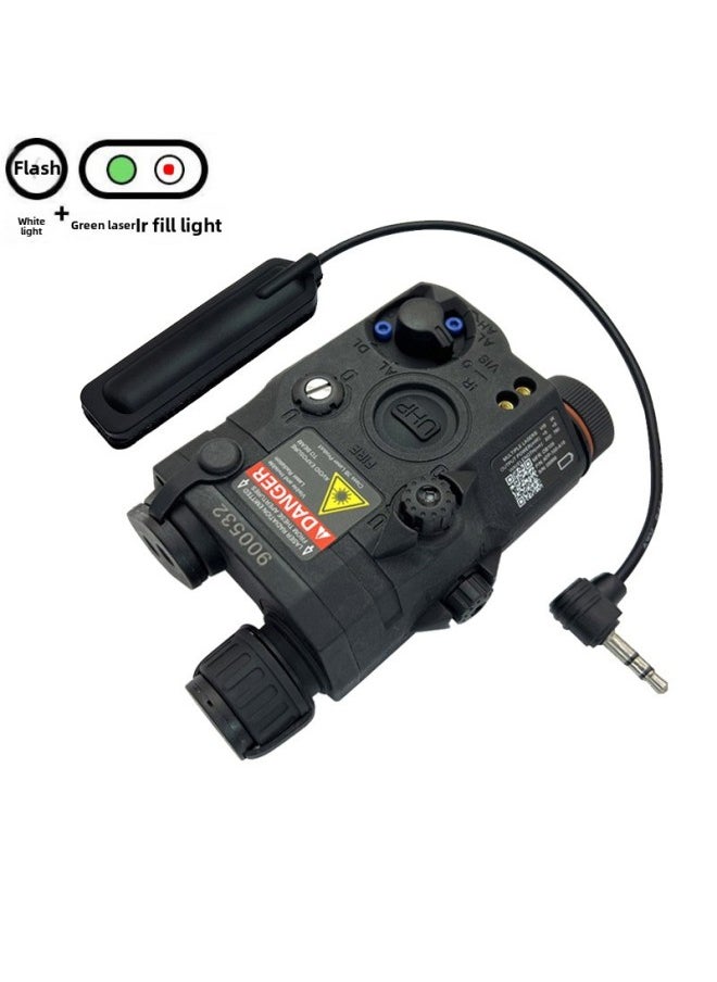 Generic - Overseas PEQ15 Red/Green Laser IR Light Indicator Tactical Flashlight LED Light Flash-Product Specifications:Black (green Laser +IRfill Light +LEDlight Always On + Flashing) - Image 1