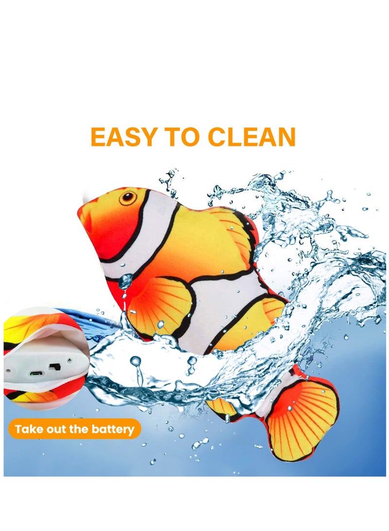 SYOSI Floppy Fish Cat Toy, Cat Toys for Indoor Cats with Catnip, Interactive Cat Toy for Cat Exercise, Realistic Cat Fish Toy, Motion Kitten Toys, Built-in Motion Sensor, USB Chargeable - Image 2