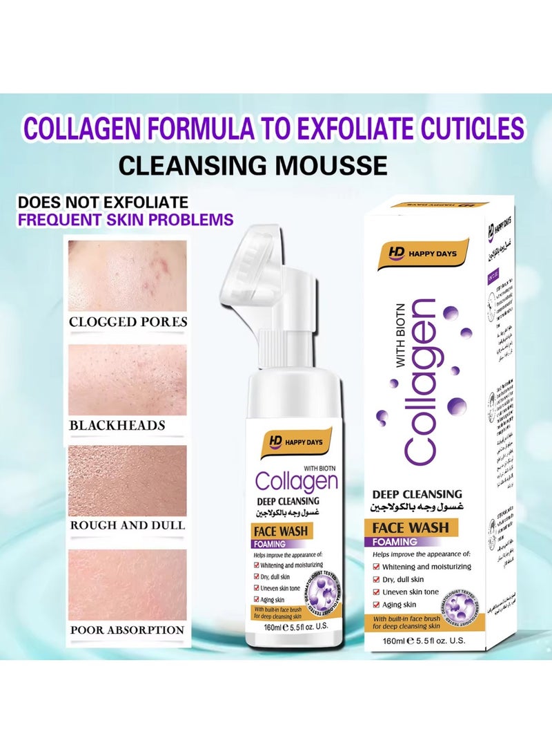 HAPPY DAYS DEEP CLEANSING FACE WASH FOAMING WITH BIOTN Collagen 160 ml - Image 5