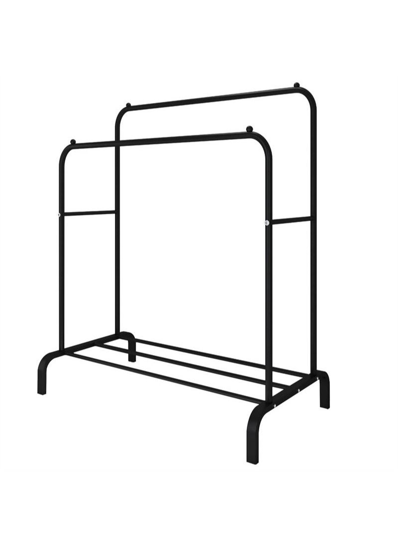 ULHYC - Freestanding Hanger Double Pole Multi-functional Bedroom Clothing Rack, Black 114.3 x 21.97 x 5.08 cm - Image 1