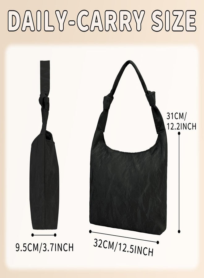 TINYAT Leather Hobo Bags for Women Small Crossbody Purse Slouchy Shoulder Bag Work Tote Bag Casual Handbag - Image 4
