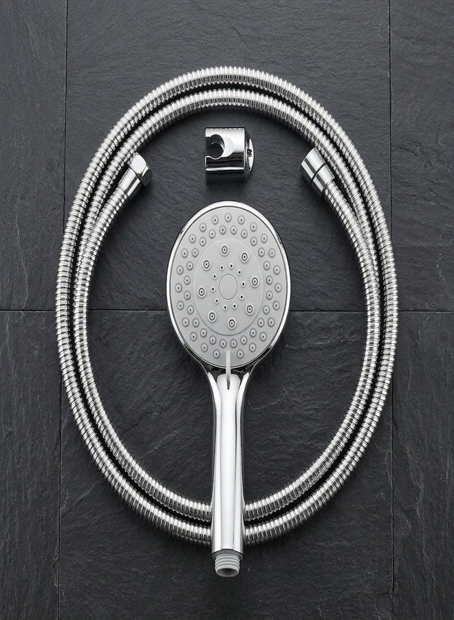 PISTIS Rain Hand Shower Set with 1.5 Meter Hose Pipe, Hook, High-Pressure, Water Saving, with Teflon Tape - Image 2