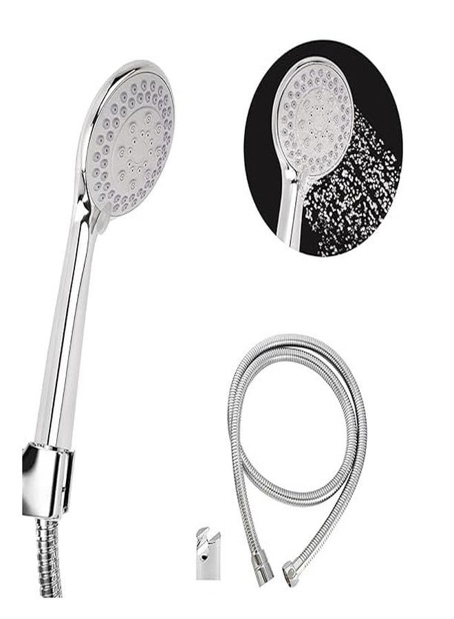 PISTIS Rain Hand Shower Set with 1.5 Meter Hose Pipe, Hook, High-Pressure, Water Saving, with Teflon Tape - Image 1