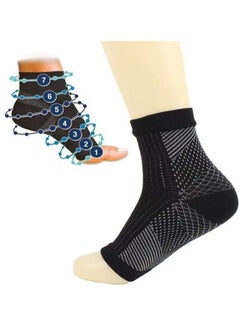 Foot Guard Ankle Sports Protector, Prevent Plantar Fasciitis Compression Foot Sleeve, Heel Arch and Ankle Support Foot Care Compression Sleeve-2 pairs