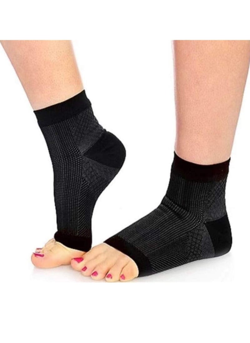Gonice - Foot Guard Ankle Sports Protector, Prevent Plantar Fasciitis Compression Foot Sleeve, Heel Arch and Ankle Support Foot Care Compression Sleeve-2 pairs - Image 1
