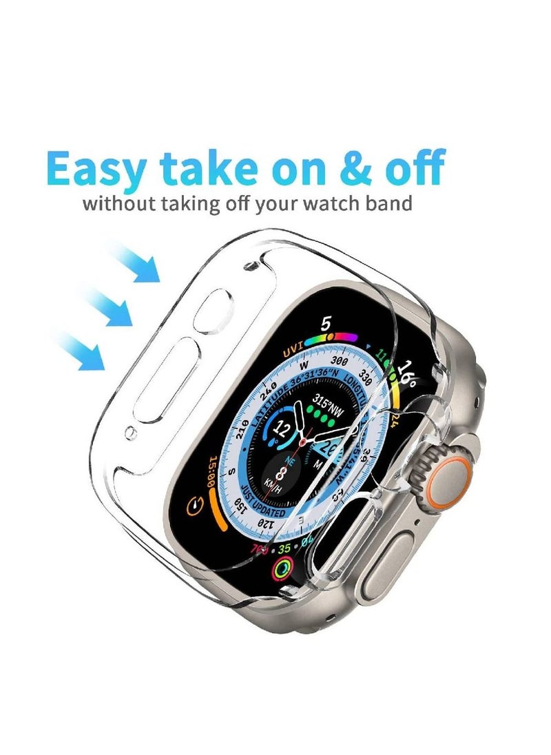 Generic - Apple Watch Ultra 49mm Hard PC Bumper Case All-Around Edge Shockproof Protective Cover Frame [NO Screen Protector]- Clear - Image 1