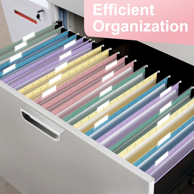YOPCDJ Hanging File Folders, 50 Pack Letter Size Hanging File folders with 1/5-cut Tabs, Stay Organized for Your Home and Office Bulk File, Documents and Paper, Macaron 10 Colors - Image 4